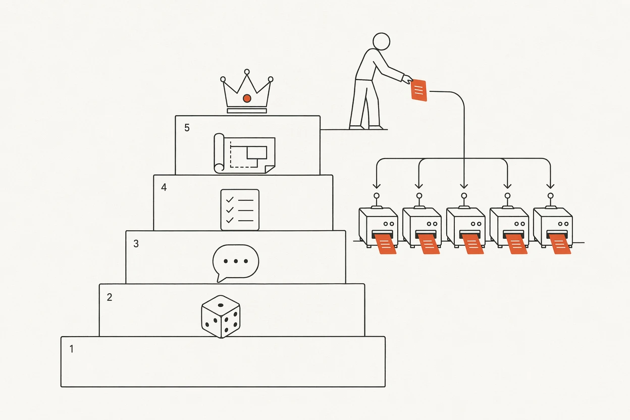 Five levels from vibe coding to machine manager